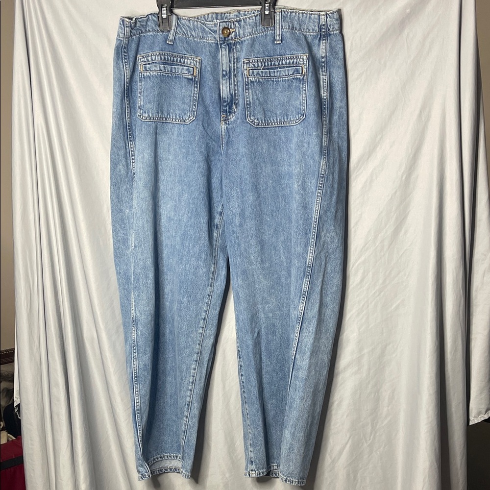 Old Navy Denim Blue Women's High Rise Baggy Wide Leg Jeans
